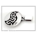 Weavy Greek Key Meander Eternity Symbol Necklace: Solid Sterling Silver Pendant