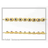 Lapis Lazuli Byzantine Bracelet Sterling Silver 18k Gold Filled Filigree Granulation Jewelry