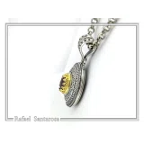 Natural Red Garnet Byzantine Filigree Pendant: Oxidized and 18k Gold Filled Sterling Silver