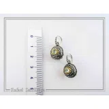 Byzantine Filigree Natural Gem Silver Earrings: Garnet, Topaz, Peridot, Amethyst, Pearl or Lapis