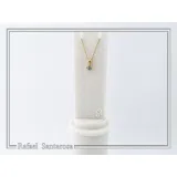 Sterling Silver Gold-Filled Natural Gemstone Pendant Necklace: Amethyst, Garnet, Topaz