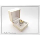 Byzantine Natural Garnet Ring for Her: Oxidized and 18K Gold filled Sterling Silver