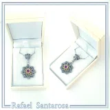 Byzantine Amethyst Filigree Detail Necklace: Oxidised and 18K Gold Filled Sterling Silver