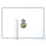 Byzantine style Cross Shaped Cufflinks for him: Oxidized and 18K Gold Filled Sterling Silver