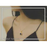 ICXC NIKA Christogram Byzantine prayer Necklace: Oxidized Sterling Silver and Gold filled Pendant