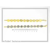 Beaded Greek Coins Bracelet: Museum Replicas Coins Oxidised and 18k Gold Filled Sterling Silver