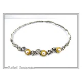 Genuine Lapis Lazuli Olive Branch beaded Nature Symbol Necklace, Floral Sterling Silver Jewelry
