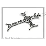 Christian Prayer Engraved Byzantine IC XC NIKA Cross Talisman "Be My Arms and Protection"