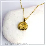 Chi Rho Jesus Christ Religious Pendant: 18k Gold Filled Sterling Silver Orthodox Catholic Charm