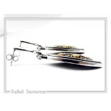 Maltese Cross Drop Earrings. Medieval Jewelry: Oxidized and 18K Gold-Filled Sterling Silver