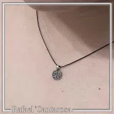 Extra Tiny Protection cross coin Jesus Christ Wins icxc nika necklace Talisman sterling silver.