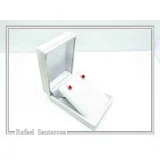 Handmade Red Rose Flower Stud Earrings: Alabaster & 18K Gold Filled Sterling Silver