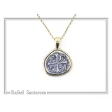 Protection cross coin Jesus Christ Wins necklace Christogram talisman Constantinato pendant oxidized sterling silver.