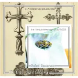 Byzantine Cross Cufflinks for Him: 18K Gold Filled on Oxidized Sterling Silver Oval Base