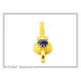 Lapis Lazuli Pendant Ancient Greek Column Necklace: 18K Gold Filled Sterling Silver
