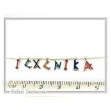 ICXC NIKA Christogram Talisman Beaded Necklace: Multi Color Enamel, 18k Gold Filled Silver