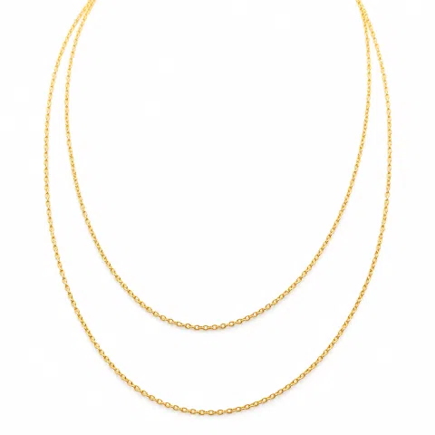 14k Yellow Gold Byzantine Chain - Solid Gold Necklace (45 or 50 cm)