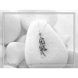 Oxidized Sterling Silver Olive Leaf Pendant: Greek Mythology Peace Symbol Necklace