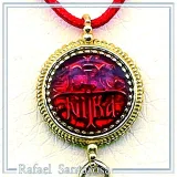 Konstantinato ICXC NIKA Cross Necklace: Red Enamel On 18K Gold-Filled Sterling Silver