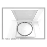 Olive Leaf Branch Beaded Floral Necklace Ancient Greek Symbol of Peace & Victory: Oxidized Silver