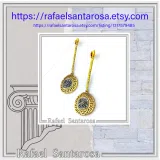 Athena Owl Tetradrachm Greek Coin Dangle Drop Earrings: Museum Replicas Oxidized & Gold-Filled Silver