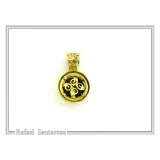 Lapis Lazuli Filigree Pendant: Ancient Greek Art genuine stone Sterling Silver K18 Gold-Filled,