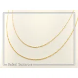 14k Yellow Gold Byzantine Chain - Solid Gold Necklace (45 or 50 cm)