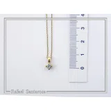 Sterling Silver Gold-Filled Natural Gemstone Pendant Necklace: Amethyst, Garnet, Topaz