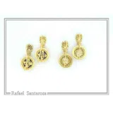 Natural Lapis Lazuli Ancient Greek Antefix Earrings: Sterling Silver Gold-Filled Filigree,