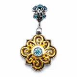 Genuine Peridot, Amethyst, Topaz, Pearl or Garnet Byzantine Necklace: Oxidized and Gold Filed Silver