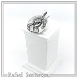Athena Goddess Victorious Coin Pendant: Greek Museum Replica Oxidized Sterling Silver