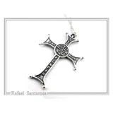 Christian Prayer Engraved Byzantine IC XC NIKA Cross Talisman "Be My Arms and Protection"