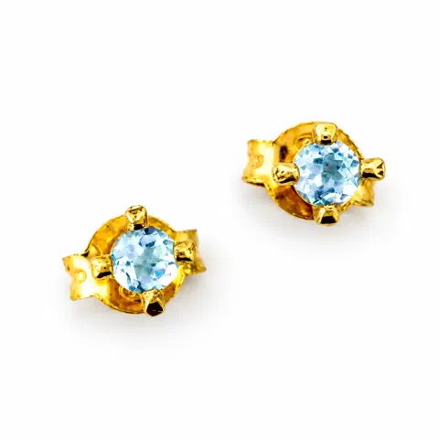 Natural Topaz, Amethyst, Garnet, Peridot Stud Earrings: Gold Filled Sterling Silver