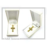 Greek Orthodox Baptism Byzantine Filigree Cross 18K Solid Gold Byzantine Museum Inspired