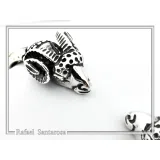 Ram Head Bangle Handmade Sterling Silver: Greek God Pan Symbol, Capricorn zodiac