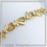 Olive Leaf Floral Beaded Bracelet: Sterling Silver 18K Gold Filled Greek Museum Jewelry