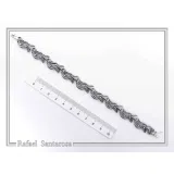 Olive Leaf Branch Beaded Bracelet Peace Symbol: Oxidized Sterling Silver Handmade Greek Jewelry