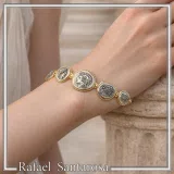 Beaded Museum Greek Coins Bracelet: Oxidised and 18K Gold Filled Sterling Silver replicas