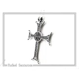 Christian Prayer Engraved Byzantine IC XC NIKA Cross Talisman "Be My Arms and Protection"