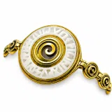 Ancient Greek Prayer to Sun Sculptured on Marble: 18K Gold Filled Silver Spiral Bracelet