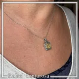 Chi Ro Christogram 18k sold Gold on Oxidized Sterling Silver filigree Pendant: Byzantine Talisman