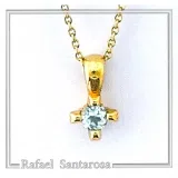 18K Solid Gold Tiny Minimal Natural Gemstone Pendant: Brillant cut Amethyst, Peridot, Garnet, Topaz