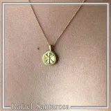 Chi Rho Jesus Christ Religious Pendant: 18k Gold Filled Sterling Silver Orthodox Catholic Charm