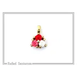Handmade Rose flowers Pendant Necklace: 18K Gold-Filled Sterling Silver Floral Charm for girls