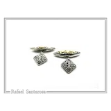 Knights Order of Malta Cross Cufflinks. Johne's order Replica: 18K Gold Filled & Oxidized Silver