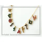 Know Yourself Greek Philosopher Socrates Saying Necklace: Sterling Silver 18K Gold Filled, Multicolored Enamel