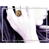 Byzantine Natural Garnet Ring for Her: Oxidized and 18K Gold filled Sterling Silver