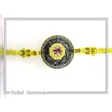 Art Deco Silver Bracelet: Amethyst, Topaz, Garnet, Gold Filled Filigree