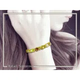 Natural Gemstone Multi stone Tennis Bracelet: Sterling Silver 18K Gold Filled Byzantine ornaments