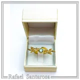 Olive Branch Adjustable Floral Ring: Natural Sky-Blue Topaz, 18K Gold Filled Sterling Silver Ring